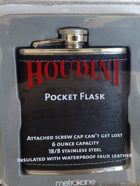 Houdini Stainless Steel Pocket Flask - NEW